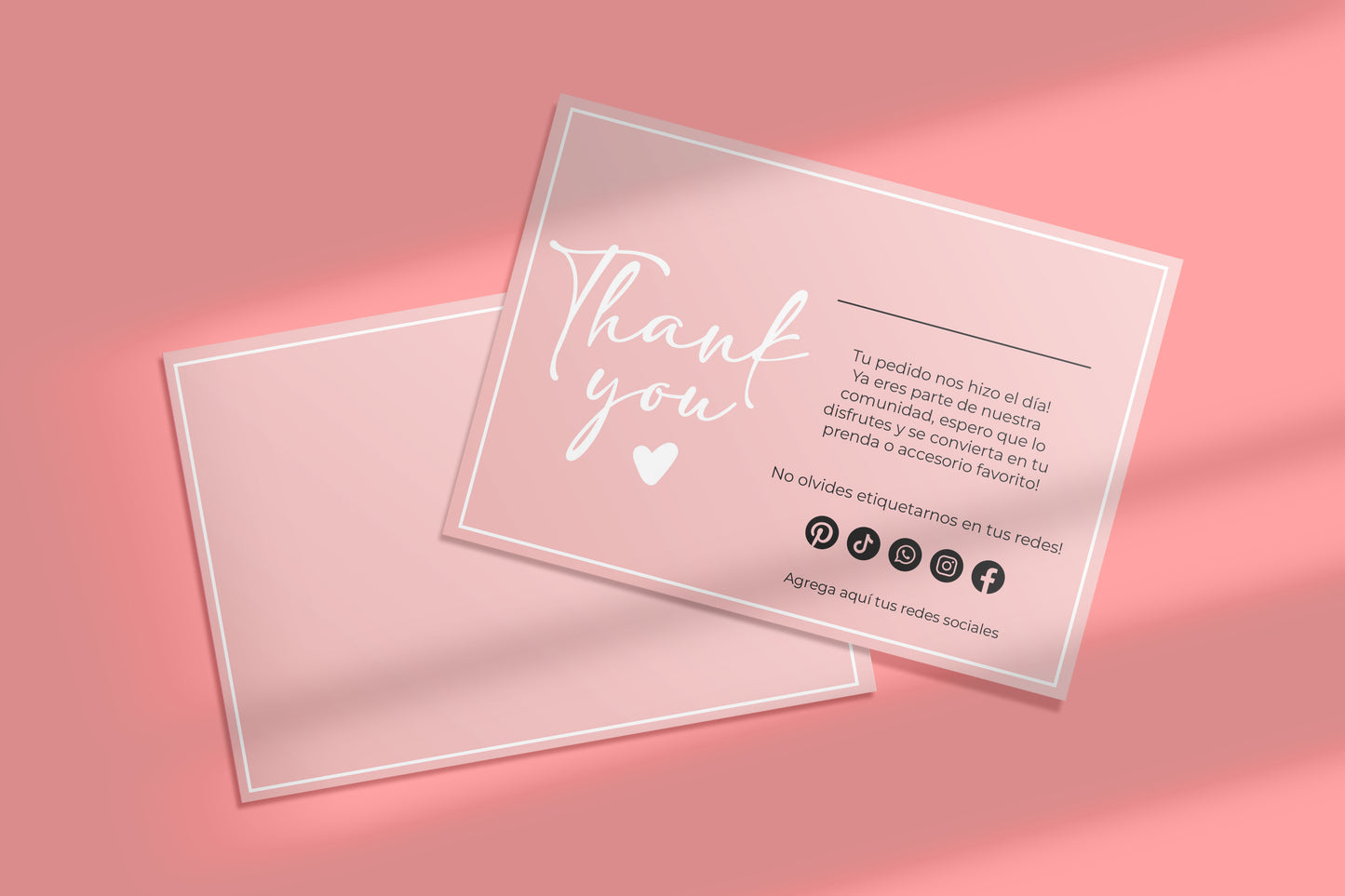 Plantilla Thank you Rosa