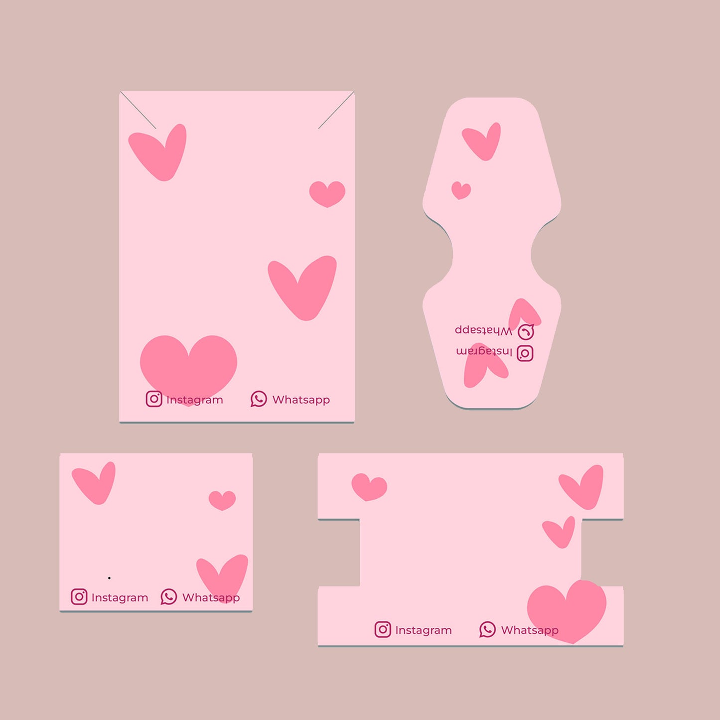 Plantillas Rosa Corazones