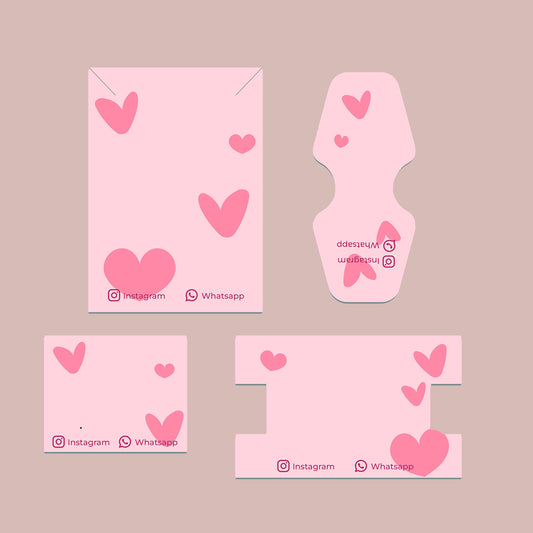Plantillas Rosa Corazones